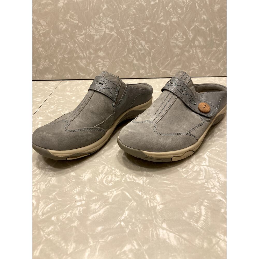 Earth Spirit Gray Leather Mules, Women's Size 8.5/EUR 40